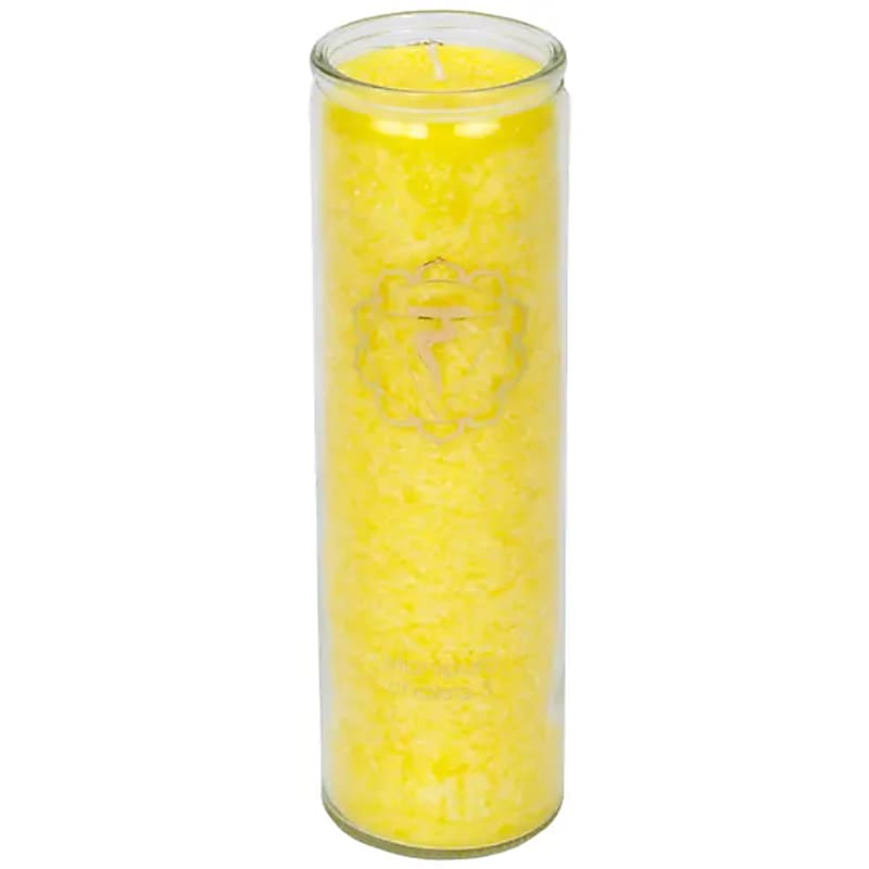 Vela perfumada 3er chakra estearina 7 horas