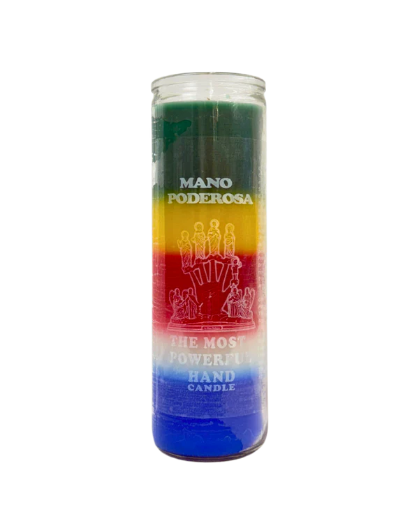 Powerful   Hand   Multicolor   7   Days   Candle