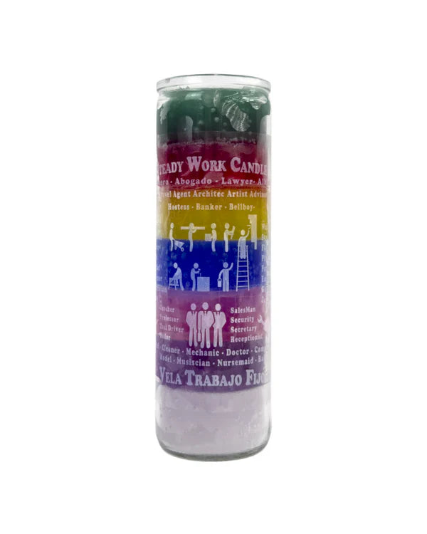Steady  Work  7 Days  Multicolor  Candle